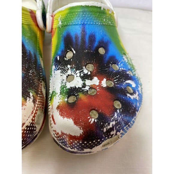 Crocs Classic Clog Tie Dye Women’s 6 Rainbow - Picture 7 of 7